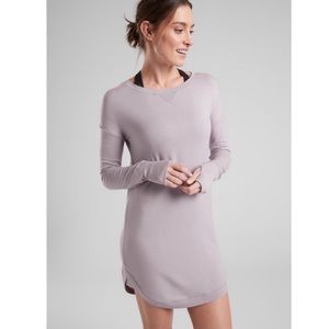 ATHLETA Lilac Purple Recharge Sweatshirt Dress